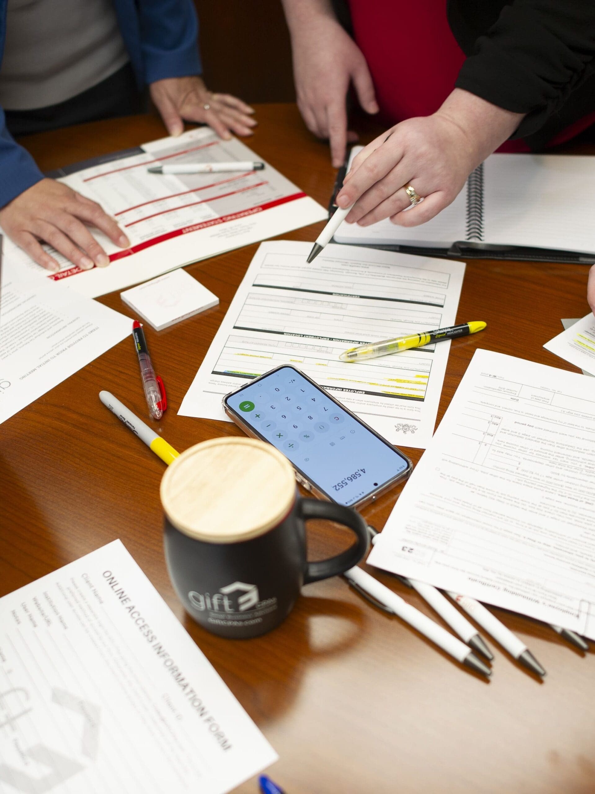 Gift CPA accountants working on a project.