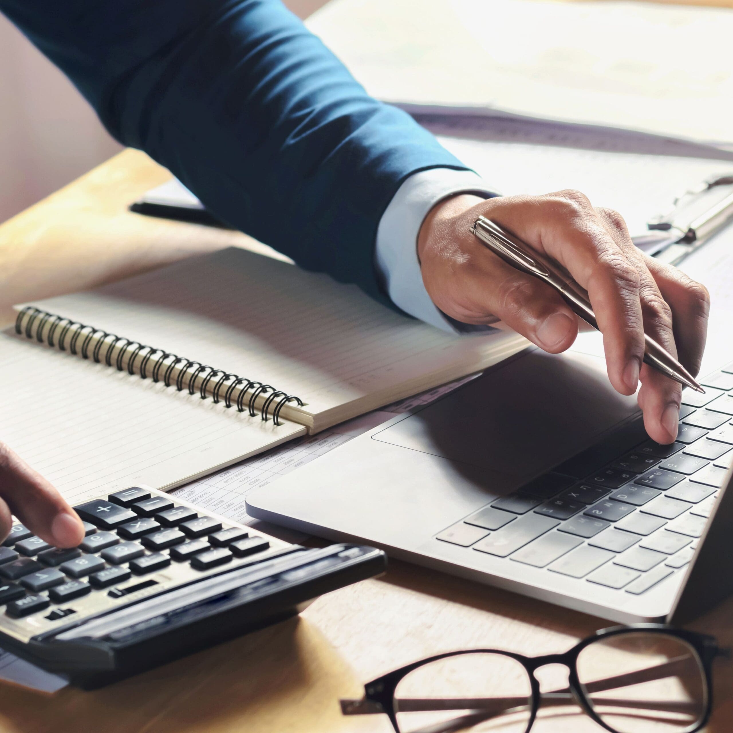 businessman working on desk